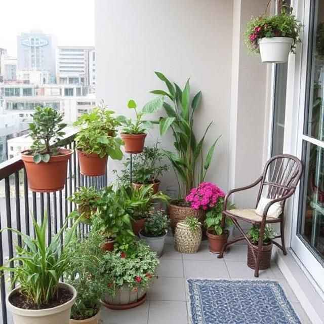 Biến ban công nhỏ thành khu vườn trong mơ với cách bố trí cây xanh và góc thư giãn hài hòa